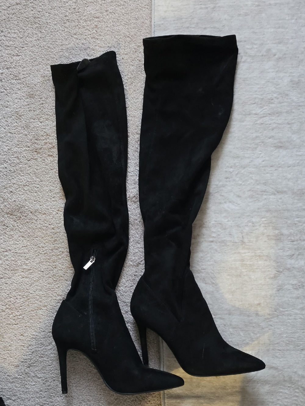 Jessica Simpson Black Over-the-Knee Pointed Stiletto Boots